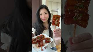 rice paper skewers  EASY Korean Recipes shorts [upl. by Ailicec]