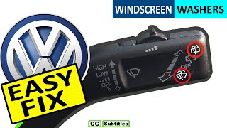 VW Windshield Washer fluid not working diagnose and Fix [upl. by Anilasor]