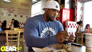 Bodybuilder Juan Morels Cheat Meal  Refeed Day Part 2 Burgers Fries amp Peanuts [upl. by Enier]