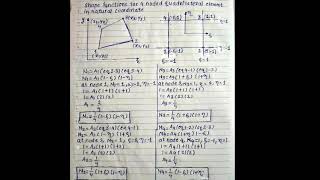 Shape functions for 4 noded quadrilateral element [upl. by Teerell499]