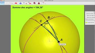 Triangle en geometrie spherique [upl. by Cahra]