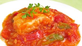 Bacalao con Tomate fácil y delicioso [upl. by Saidnac90]