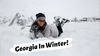 VISIT GEORGIA IN WINTER  First Visit To Georgia  Gudauri Georgia Tour [upl. by Carpet413]