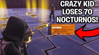 Crazy Noob Loses 70 Nocturnos Scammer Gets Scammed Fortnite Save The World [upl. by Etteuqaj]