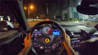 Ferrari 812 Superfast V12 POV Night Drive 3D AudioASMR [upl. by Dace]