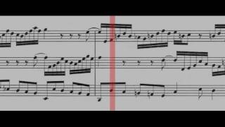 BWV 525 Trio Sonata No1 in Eflat Major Scrolling [upl. by Akinorev989]