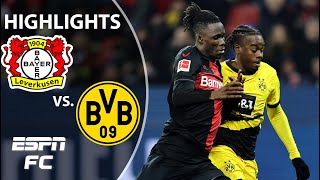 Bayer Leverkusen vs Borussia Dortmund  Bundesliga Highlights  ESPN FC [upl. by Elyse811]