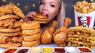 ASMR POPEYES VS KFC MOST POPULAR FOOD CHICKEN SANDWICH FRIED CHICKEN APPLE PIE FRIES MUKBANG 먹방 [upl. by Atnek]