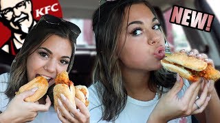 TRYING KFCS 3 NEW CHICKEN SANDWICHES MUKBANG  Steph Pappas [upl. by Lacie]