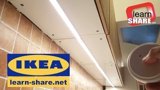 IKEA Kitchen Lighting OMLOPP  How to Install Under Cabinet LED Lighting [upl. by Notsa]