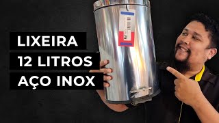 Lixeira Inox Tramontina 12L com Pedal  Unboxing [upl. by Lrac]