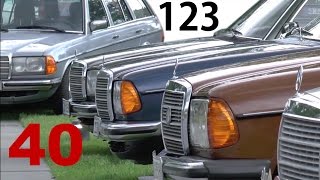 MercedesBenz EKlasse W123 Treffen Sindelfingen  123 series EClass meeting 40 years  40 Jahre [upl. by Aileda510]