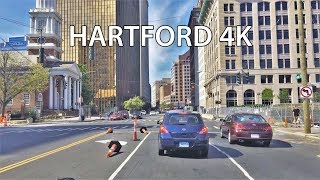 Driving Downtown  Hartford 4K  Connecticut USA [upl. by Stultz]