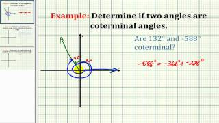 Example Determine if Two Angles Are Coterminal [upl. by Assirem]