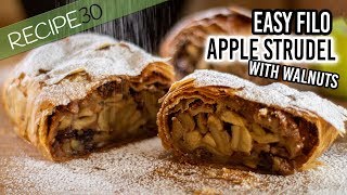 Easy Apple Strudel made with Filo Pastry [upl. by Iuqcaj]