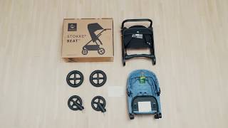 Compact urban stroller Stokke® Beat™  Unpacking [upl. by Alenairam937]