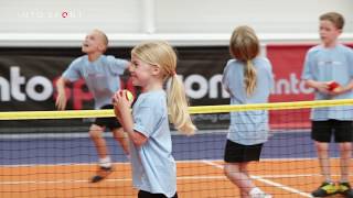 Tennis Coaching for Kids Warming Up [upl. by Lubbock]