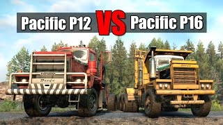 Snowrunner Pacific p12 vs Pacific P16 Which is better [upl. by Aikahc]