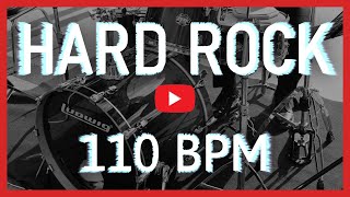 Hard Rock Drum Track 110 BPM HD [upl. by Hilario]