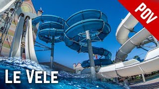 ALL WATER SLIDES at Le Vele Acquapark in Italy [upl. by Valentijn]