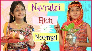 KIDS In NAVRATRI  Rich Vs Normal  RolePlay Sketch Dandiyanight Garba Mymissanand [upl. by Kciv]