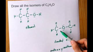 Draw all the Isomers of C2H6O [upl. by Ettezoj]