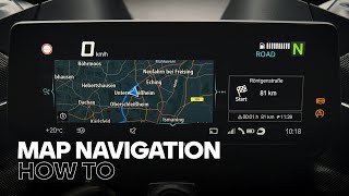 How to Use Map Navigation with the BMW Motorrad Connected App and the new 1025” TFT Display [upl. by Ainorev908]