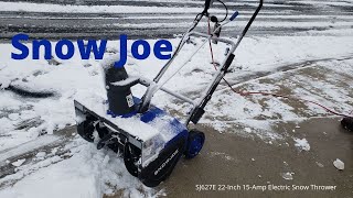 Snow Joe SJ627E 22Inch 15Amp Electric Snow Thrower Product Review [upl. by Ariahaj]