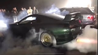 Toyota Supra Mk4 Epic burnout 2step [upl. by Ag]