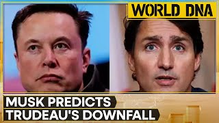 Elon Musk Predicts Canadian PM Justin Trudeaus Downfall  WION World DNA News [upl. by Iey]