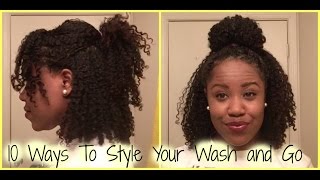 Natural Hair 10 Ways To Style Your Wash and Go  HAIR MARY [upl. by Assen]