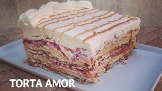 TORTA AMOR SIN HORNO  LOVE CAKE  NO OVEN Silvana Cocina ❤ [upl. by Ashok]