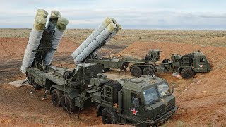 Russian antiaircraft missile system S400 in action [upl. by Nittirb]