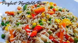 How to make the Perfect Vegetable Rice  Simple Vegetable Rice Recipe [upl. by Ariahs]