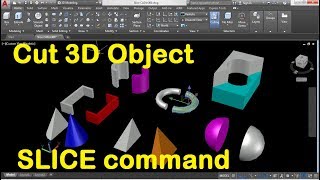 How to Cut a 3D Object in AutoCAD using Slice Command [upl. by Matt]