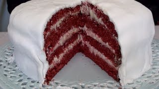 Four layer Red Velvet cake  Video Recipe [upl. by Llyrpa]