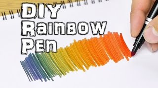 Rainbow Coloring Pen  Life Hack [upl. by Anorahs]