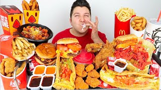 McDonalds KFC Taco Bell Burger King Wendys • MUKBANG [upl. by Sapowith193]