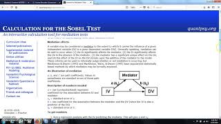 How to Perform the Sobel Test for Mediation [upl. by Linnet920]