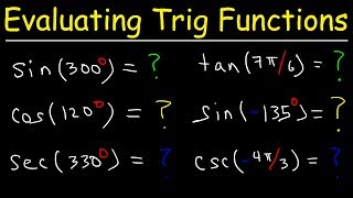 How To Use Reference Angles to Evaluate Trigonometric Functions [upl. by Matty]