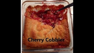 Homemade Cherry Cobbler in minutes [upl. by Dennard]