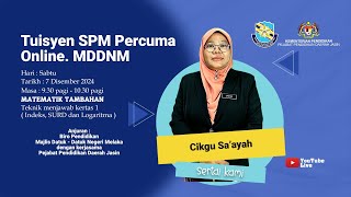 Matematik Tambahan SPM  SISTEM PERSAMAAN [upl. by Naedan841]