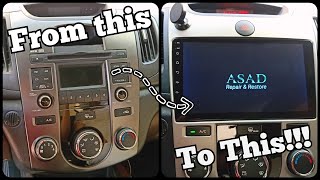 How to change normal radio to Android screen Kia Cerato [upl. by Ettennil]