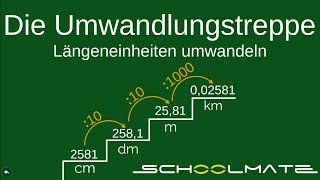 Längeneinheiten umrechnen  Die Umwandlungstreppe [upl. by Enyrat675]