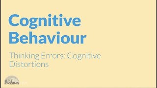 CBT What Are Cognitive Distortions [upl. by Aissirac]