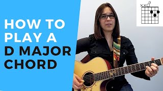 How To Play A D Major Chord On Guitar [upl. by Barra367]