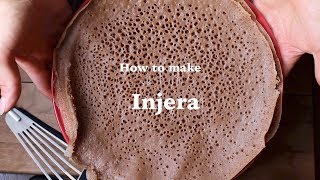 How to Make Ethiopian Injera Ferment Teff Flour [upl. by Sidra]