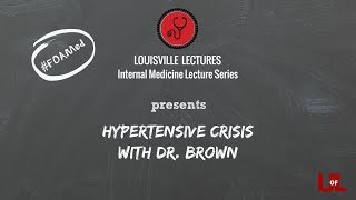 Hypertensive Crisis with Dr Lorrel Brown [upl. by Garry]