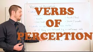 Grammar Series  Verbs of Perception [upl. by Giraldo]