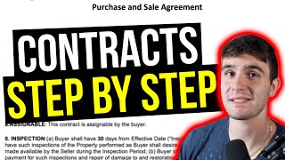 How to Fill Out CONTRACTS Purchase and Sales Agreement and Assignments  Wholesaling Real Estate [upl. by Clarance]